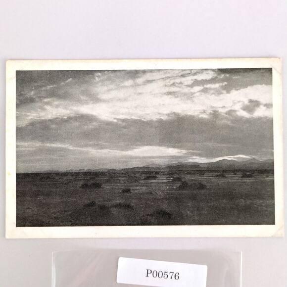 Desert Sunset Western Pacific Railroad Wendover Utah 1940s Postcard US Navy Post - Picture 1 of 2